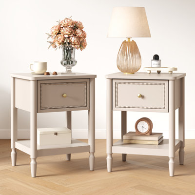 17.7''w 1-drawer Nightstand Set Of 2