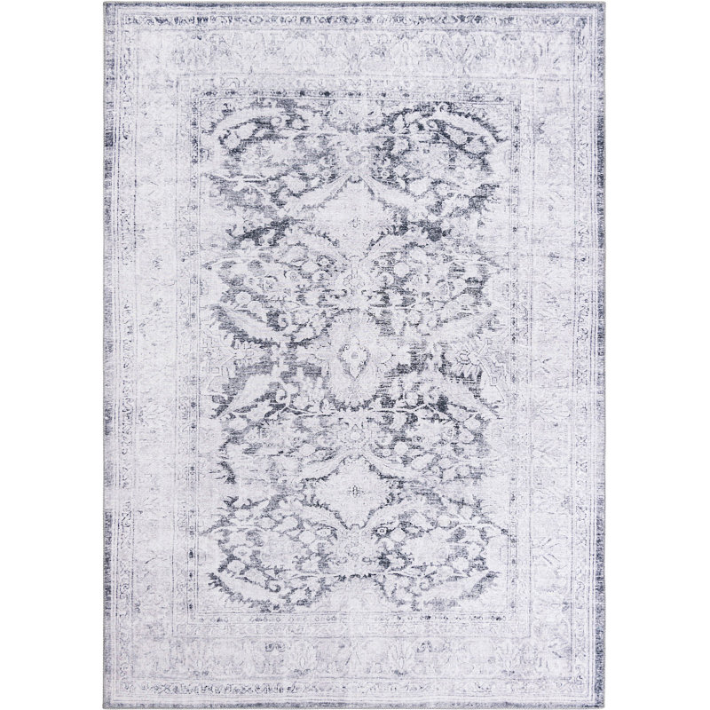 Tapis traditionnel Mauri couleur de pierre, Rectangle 7 pi 6 po x 10 pi 6 po