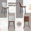 Ensemble de 4 tabourets de bar, tabourets de bar à hauteur de comptoir avec dossier, tabourets de cuisine modernes en similicuir-97677906-97677910