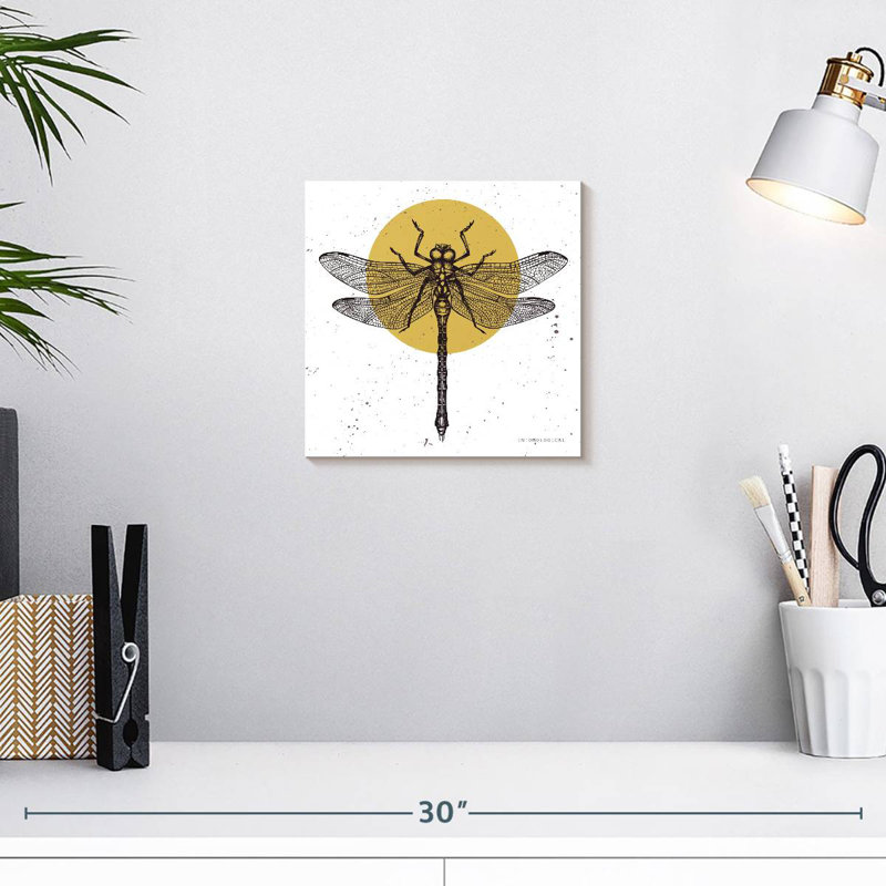 Crowle - libellule rétro, H 10 po x l 10 po