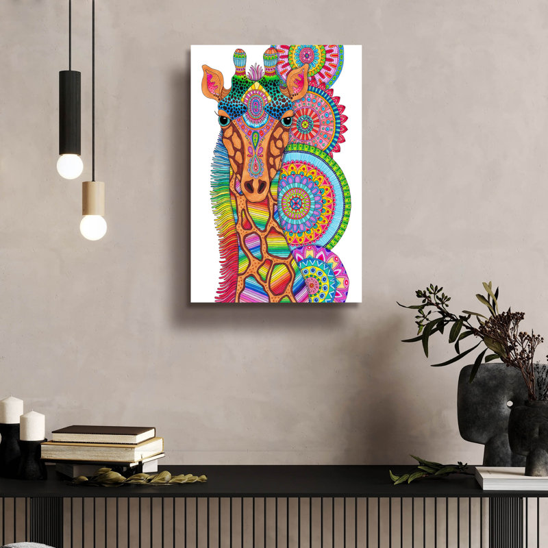 «Rainbow Giraffe» par Hello Angel, H 24 po x l 16 po x P 0,2 po