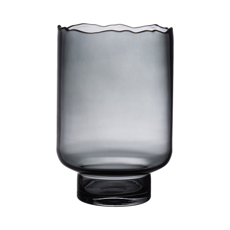 Rozanna Smoke Hurricane Glass Med, H 11,81 po x l 7,87 po x P 7,87 po