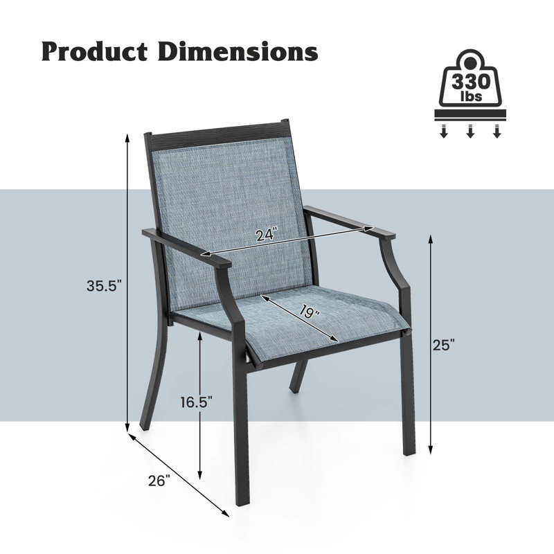 Chaise de salle à manger Onorio, Bleu