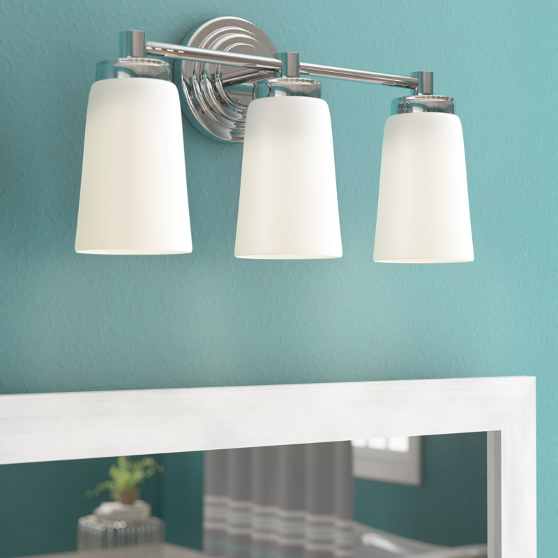 Éclairage pour salle de bain à 3 lumières à intensité variable Figueroa, Chrome poli