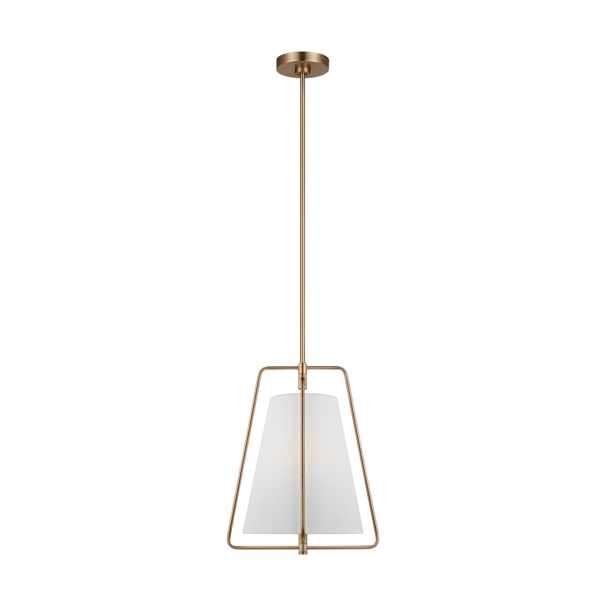 Single Light Dimmable Pendant, Satin Brass