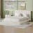 Bed Frame with Adjustable Sliding Side Table Visual Floating Effect-1124841284