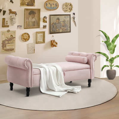 Chaise longue avec accoudoirs capitonnés Dejonnae