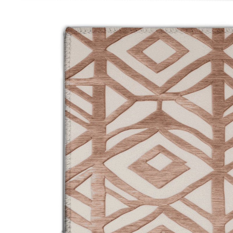 Tapis intérieur et extérieur beige Trellis, Rectangulaire 2 pi x 3 pi
