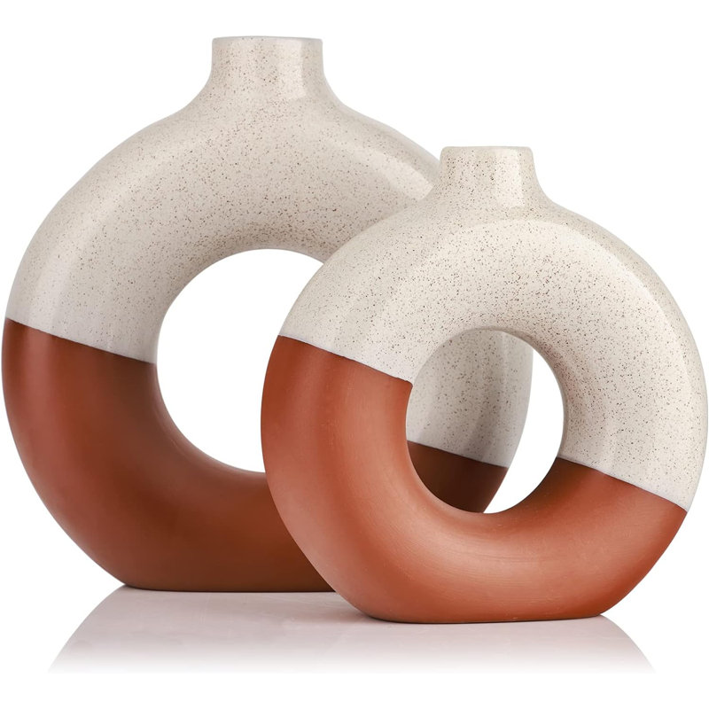 Ensemble de 2 vases en terre cuite