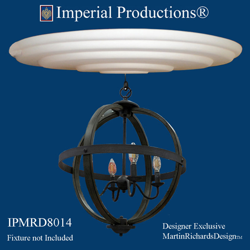 Médaillon de plafond, H 2 po x l 24 po x P 36 po