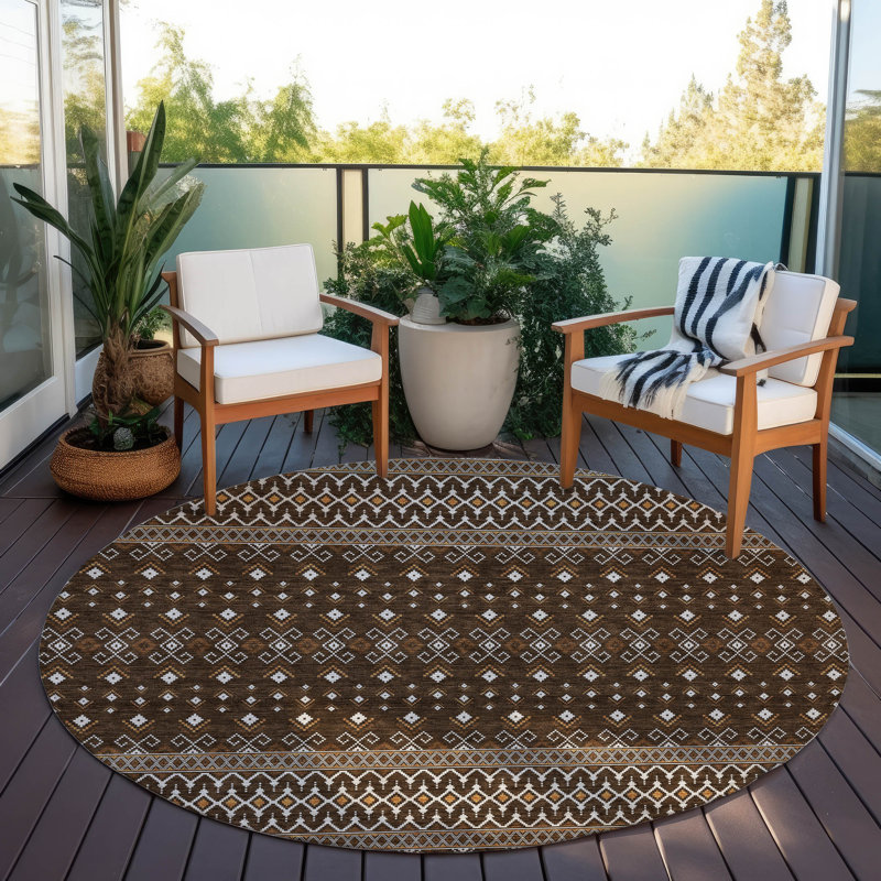 Tapis de porte Emblyn, Rond 8 pi