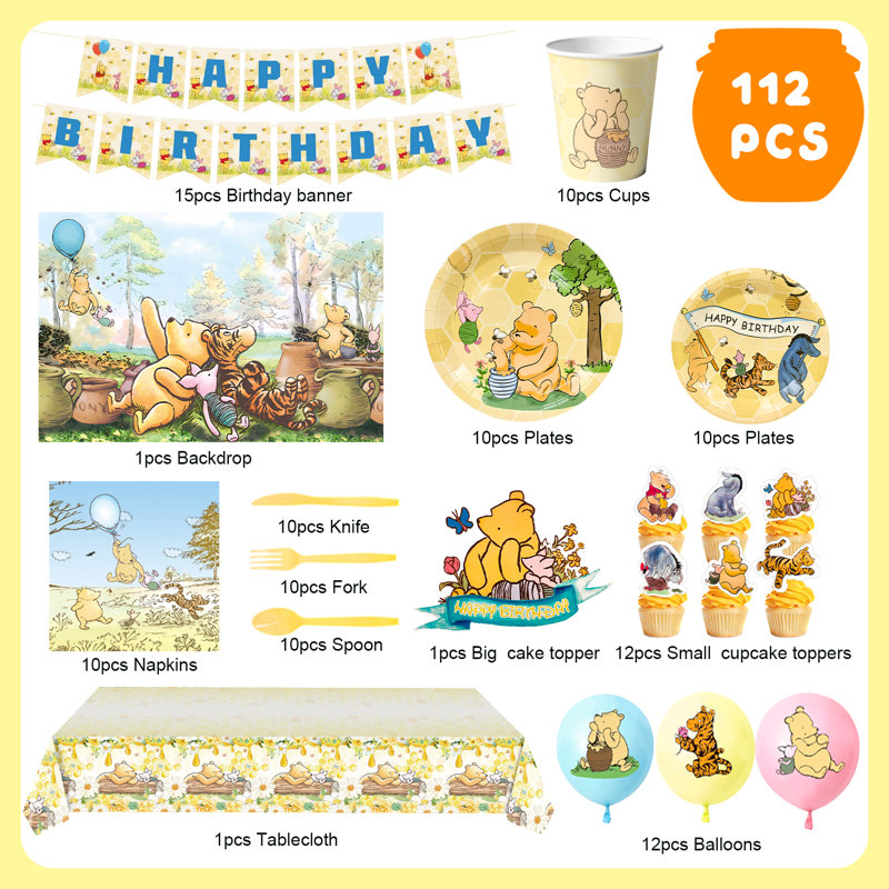 Cute Winnie Birthday Decorations