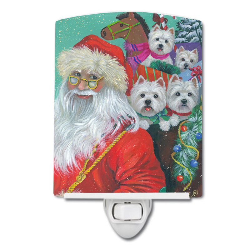 Veilleuse Boxer, Westie - les Westies du Père Noël