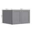 HOMEIBRO Cozy Design, meuble mural standard en contreplaqué, style Shaker, gris Shaker, 91,4 cm (L) x 61 cm (P) x 61 cm (H), à monter soi-même-915386482-915285824