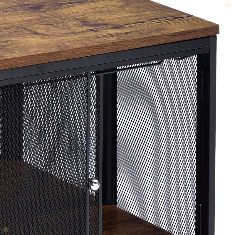 Table basse avec 4 portes coulissantes