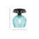 Edge 1 Light Semi-Flush With 6" Turquoise Textured Glass