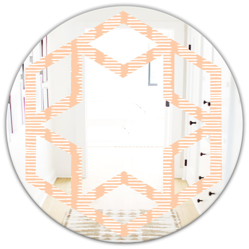 Miroir mural géométrique éclectique, H 31,5 po x l po