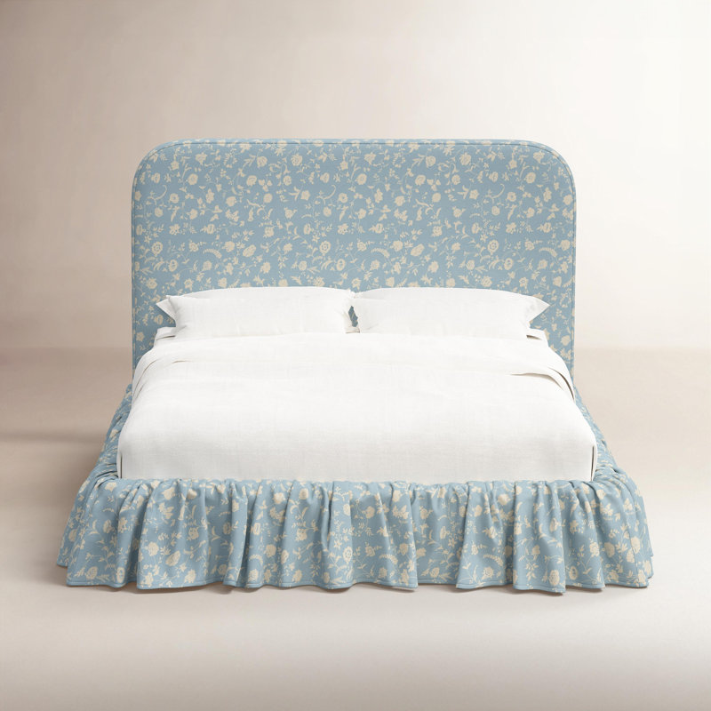 Lit plateforme à volants Mina, California King, Robina Floral Chambray