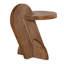 Table de bout abstraite en bois massif