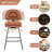 Swivel Upholstered Low Back Counter & Bar Stools With Metal Frame (Set Of 2)-2085700186