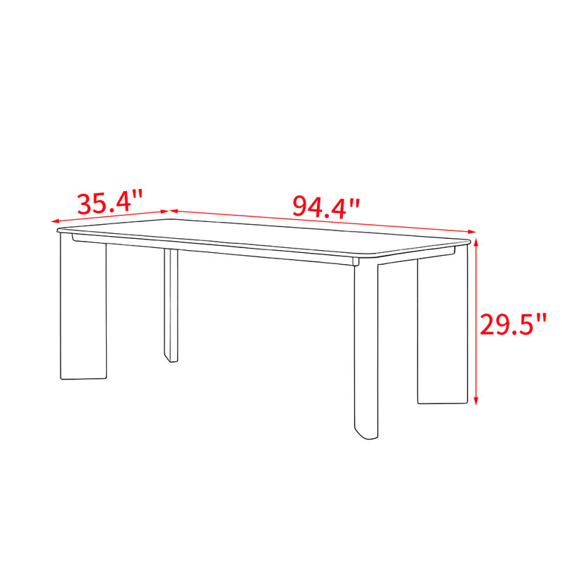Beonca, 29.5"H x 94.4"L x 35.4"W