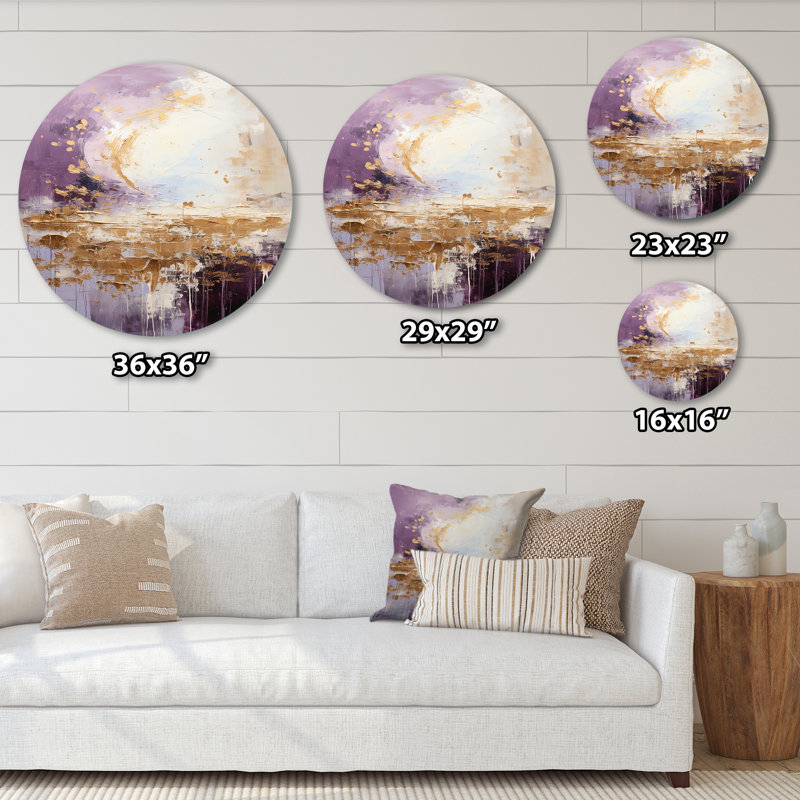 Otley - paysage rond, art en métal, H 16 po x l 16 po