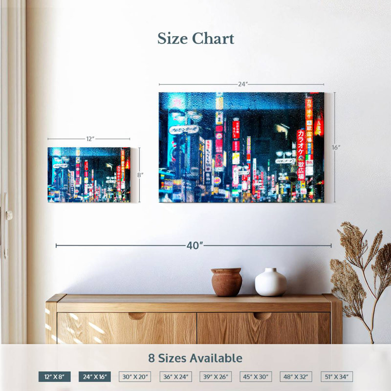 Sireci Tokyo Bluish Reflection, 16" H x 24" W