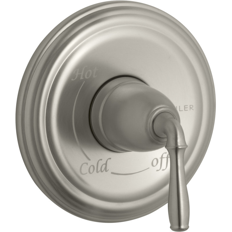 Kohler Devonshire Rite-Temp Valve Trim with Lever Handle, Vibrant Brushed Nickel