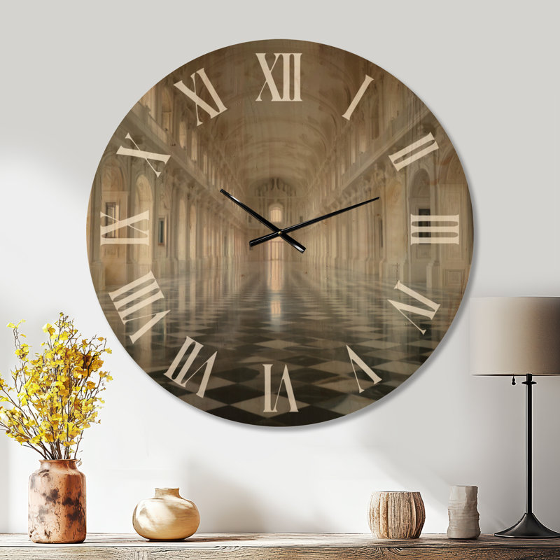 Grande horloge murale en bois paysage, Surdimensionné