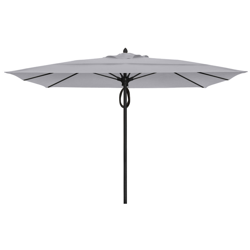 Parasol de marché carré 10 pi Prestige, Blanc, Sunbrella® gris anthracite