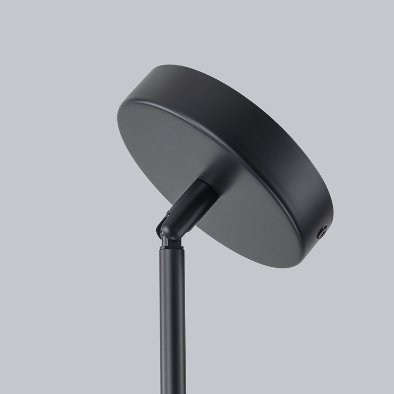 Luminaire suspendu cylindrique à 3 lumières avec abat-jour en tissu blanc, Matte Black