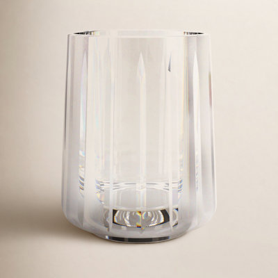 Mae Ribbed Crystal Drinking Glass
