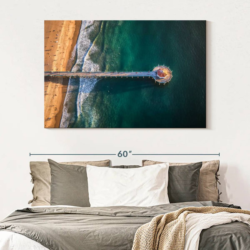 Jetée à Manhattan Beach, H 34 po x l 51 po