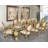 Glass Top Solid Wood Base Dining Table