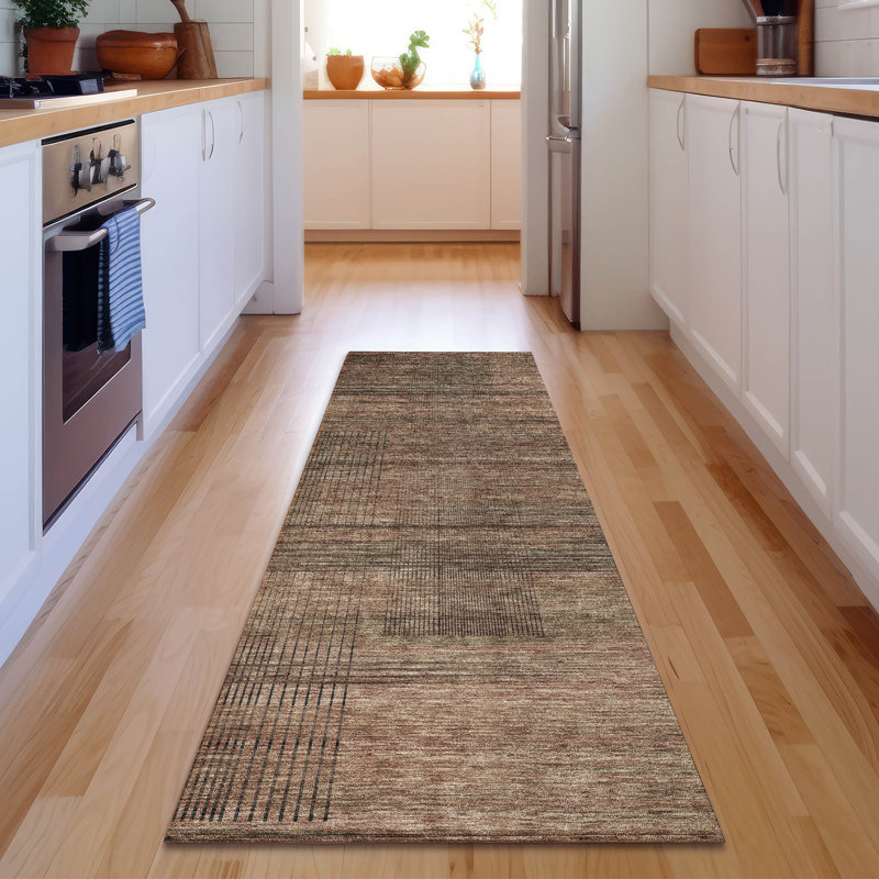 Premium Machine Washable Prisco Paprika Rug, Runner 2'3" x 7'6"