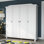 Armoire penderie 100% bois massif 4 portes Kyle