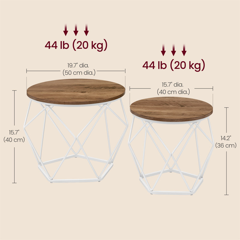 Apison Enclosed Coffee Table, Brown/White