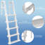 EROMMY 5-Step Pool Ladder With Double Handrails, 400 Lbs Capacity Anti-Slip Pool Steps For 47"-54" Above Ground And In-Ground Pools, All-PE Durable Construction With Snap-On Installation, White