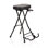 Tabouret de guitare pliable avec siège rembourré et support de guitare monté à l'arrière