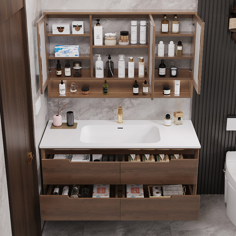 Chinese classical style bathroom cabinet, 19.7" H x 47.2" W x 21.7" D