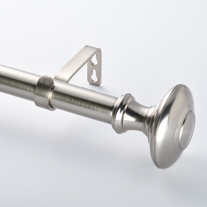 Tringle à rideau simple 1 po Pocklingt, nickel brossé, 36 po - 72 po