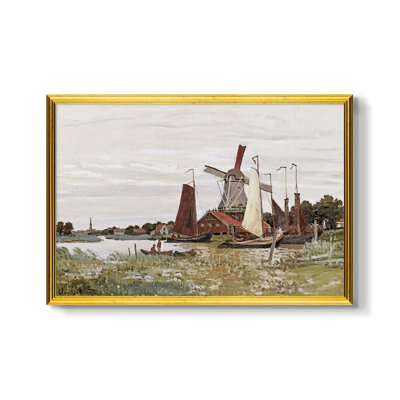 Moulin à vent à Zaandam, 1871 - Claude Monet - Toile encadrée sur mesure