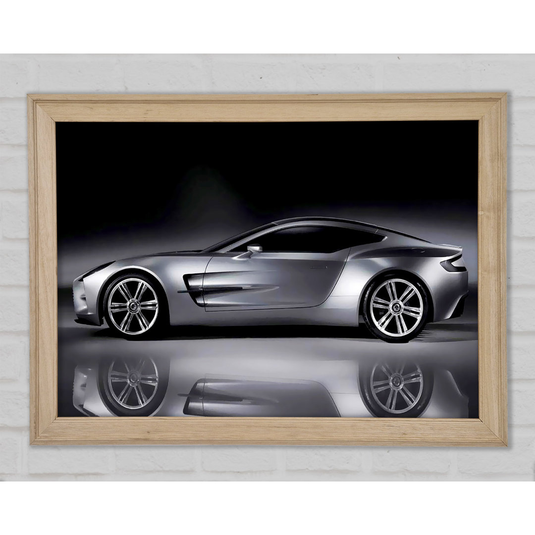 Leinwandbild Aston Martin Db9 Silber Seitenprofil