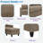 Modular Corduroy Sectional Sofa With Ottoman