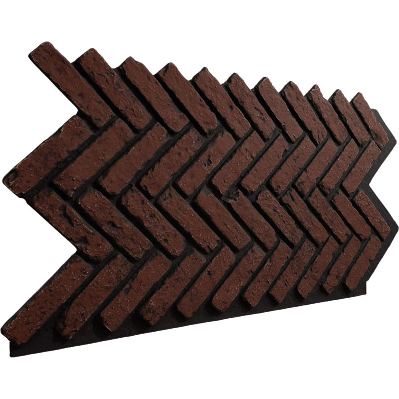 Panneau de fausses briques à chevrons EverStone, l 46 1/2 po x H 25 1/4 po x P 1 po, couleur bruyère, Heath