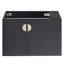 Meuble-lavabo de salle de bain avec lavabo, 2 portes et tablette de rangement ouverte-1408743509