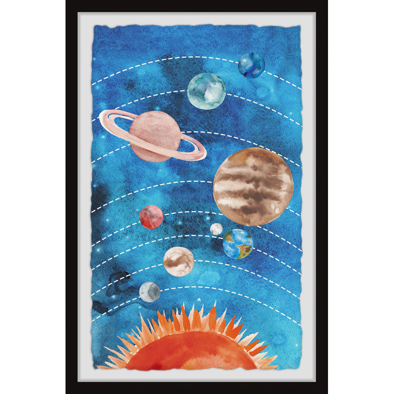 Garrity Orbiting Planets Framed Print, 24" H x 16" W x 1.5" D