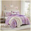 Ensemble de courtepointe 4 pièces pour grand lit / grand motif de teinture à l'aquarelle avec coussin décoratif - mauve-130092513