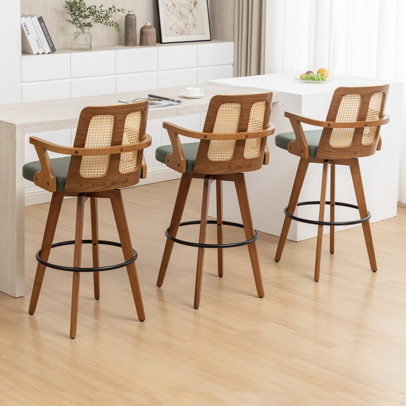 Tabouret de bar et tabouret de bar Modern, Vert, 3, Tabouret de comptoir (siège d'une hauteur de 27,1