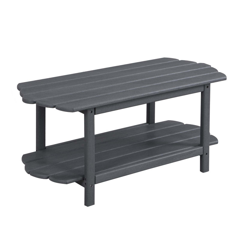 Bolebroke Square HDPE Outdoor Coffee Table, Gray